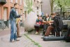 8.5.2013 - Popeye and the Sailor as a street buskers, Amsterdam.